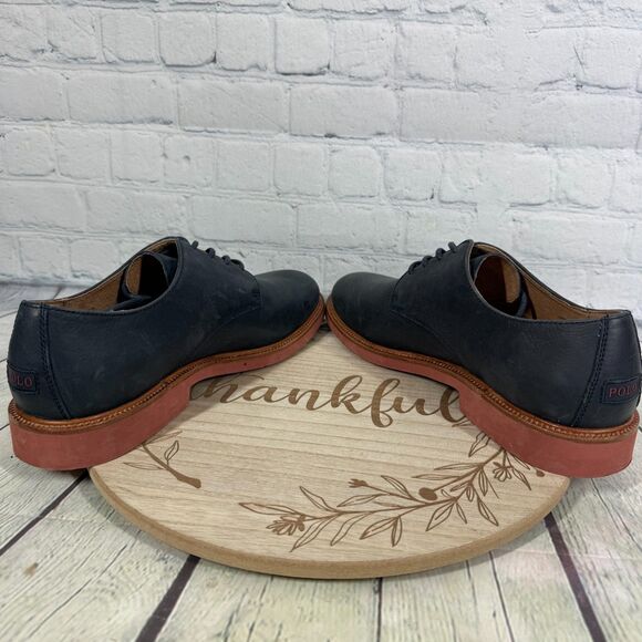 Polo Ralph Lauren Torrington NT Navy Blue Leather Oxford Bucks Size 9 D Shoes main image 6
